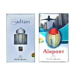 RAVIOUR LIFESTYLE Set Of 2 Airport & Sultan Roll On Attar - 8ml Each-16
