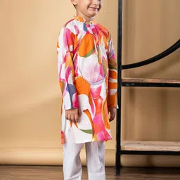 Readiprint Boys Abstract Printed Cotton Kurta with Pyjama image 4