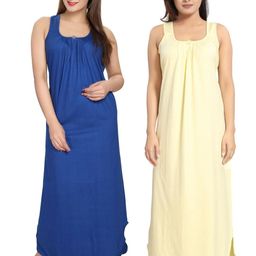 Inner Beats Pack Of 2 Cotton Blend Nightdress-picture-29