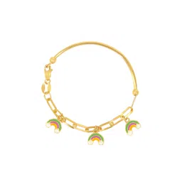 BHIMA 22K BIS Hallmark 916 Purity Yellow Gold Rainbow Charm Kids Bracelet-3