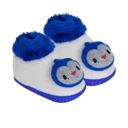 NESKA MODA 6 To 12 Months Infants Velvet Slip On Penguine Face Baby Booties-26