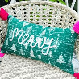 THROWPILLOW Green & White Embellished Square Cushion Covers-12