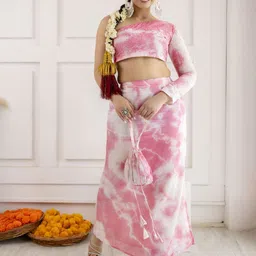 BEYOND ETHNIC Embroidered Crop Top and Skirt Co-Ords-image-43