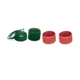 Somil Classic Combo Glass Bangles | Simple Chudi Set For Women & Girls | Daily Use & Special Occasions, Combo Of 2 Set, Green, Pink-image-75