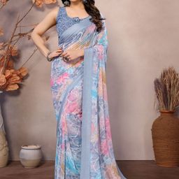 APERA Paisley Printed Saree With Tassels-58