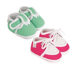 NESKA MODA 0 To 6 Months Newborn Baby Boy & Baby Girls 2 Pair Cotton Skin-Friendly Baby Booties-image-122