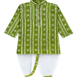mustmom Boys Ethnic Motifs Printed Regular Kurta with Dhoti Pants-31