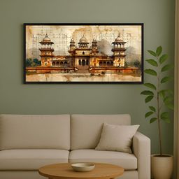 999Store Brown & Beige 1 Piece Canvas Other Wall Paintings-4