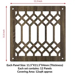 RANDOM Brown Geometric Window Blinds image 5