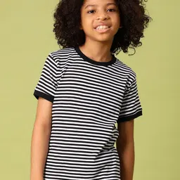 V-Mart Boys Striped Round Neck Cotton T-shirt-picture-22