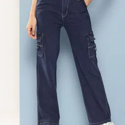 Aarika Girl's Comfort Tapered Fit Mid-Rise Clean Look Stretchable Jeans-image-10