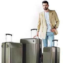 TIMUS Neolite Set Of 3 Textured Hard-Sided Trolley Bag-14