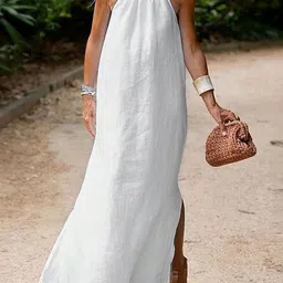 LULU & SKY Women Maxi Dress With Side Slits Detail-image-47