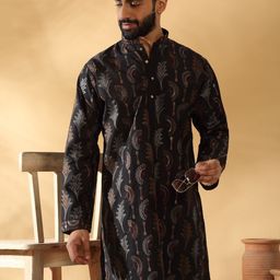 KRAFT INDIA LUXE Men Ethnic Motifs Embroidered Thread Work Kurta-image-52