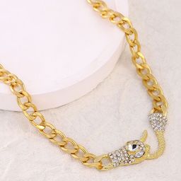 SOHI Gold-Plated The Bijou-Snakehead Chain Necklace-picture-3