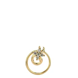 VALANOVA Women Hallmarked 18K Yellow Gold Nosepin Diamond-picture-8