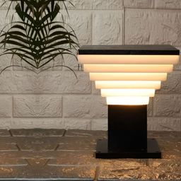 KINIS 2-Pcs Grey Modern Shape Gate & Garden Light Outdoor Lamp-37