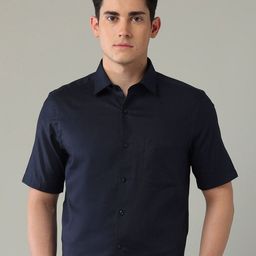 Arrow Men Classic Fit Spread Collar Textured Cotton Formal Shirt-image-14