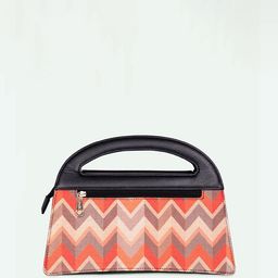 ZOUK Geometric Printed Structured Sling Bag with Applique image 5