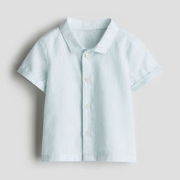 H&M Short-Sleeved Cotton Shirt-image-80
