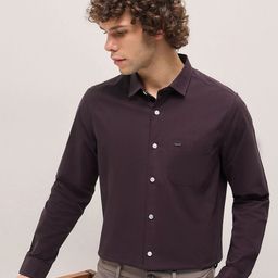 THE BEAR HOUSE Men Spread Collar Solid Cotton Tailored Fit Formal Shirt-image-57