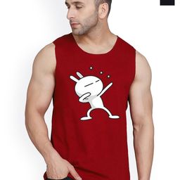 SLOWLORIS Pack Of 2 Graphic Printed Combed Cotton Gym Vests-picture-2