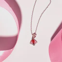 ShimmerTots 925 Silver Rhodium-Plated Seashell Pendant with Chain-image-81