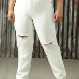 Freeform by High Star Women High-Rise Slash Knee Jeans-picture-3