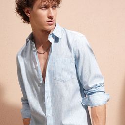HIGHLANDER Self Design Slim Fit Cutaway Collar Casual Shirt-picture-26