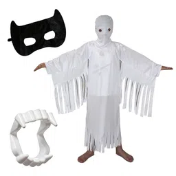 Kaku Fancy dresses Kids Ghost Costume With Vampire Teeth, Face Mask Halloween Costume-image-69