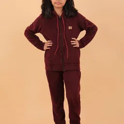 CALYX CLOTHING Girls Mid Rise Hooded Tracksuits-picture-11