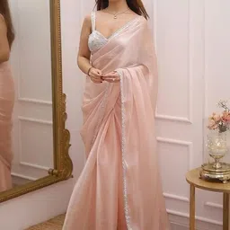KALINI Solid Gotta Patti Silk Blend Saree-46