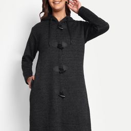 HAUTEMODA Women Woollen Longline Cardigan-image-10
