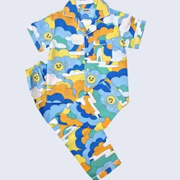 Freesia Array Unisex Kids Printed Night suit-image-94