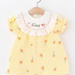 YK Checked Fit & Flare Dress-image-25