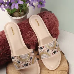 Anouk Women Ethnic Open Toe Flats with Embroidered-image-83
