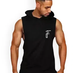 Fashnobic Sucess Is Not For Lazy Printed Hooded GymVest FB-105_Back_pt-21-image-22