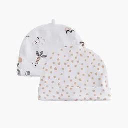 Juniors by Babyshop Kids Pack Of 2 Printed Cotton Beanie Cap-image-33