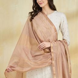 Fabindia Woven Design Cotton Silk Dupatta-picture-25