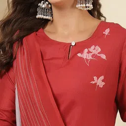 Anouk Women Ethnic Motifs Printed Regular Kurta with Trousers & With Dupatta image 2