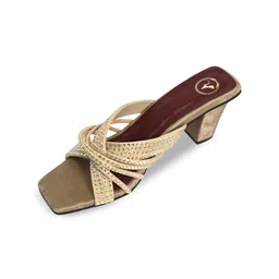 Sana K Luxurious Footwear Women Party Western Embellished Block Heels Sandals-picture-40