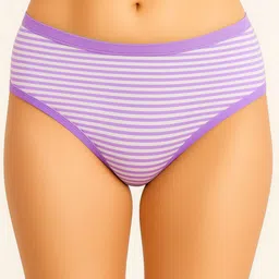 Moda Rapido Striped Cotton Mid Rise Briefs vivo stripes purple-S-Purple-picture-32