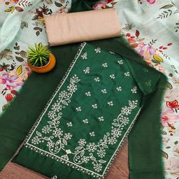 Peachmode Embroidered Unstitched Dress Material-picture-44