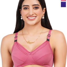 Liigne Women Pack Of 2 Full Coverage Non Padded Non-Wired Cotton Maternity Bra-18