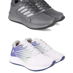 PENNEN Men Pack of 2 Non-Marking Sports Shoes-image-15