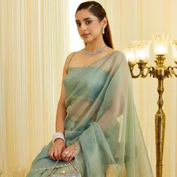 kasee Embellished Sequinned Supernet Saree-picture-11