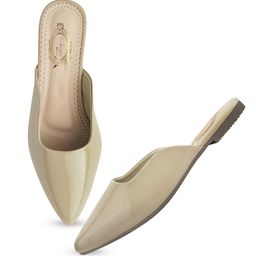 Shoetopia Women Pointed Toe Slip-On Mules Flats-image-23