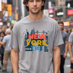 SMARTEES People and Places Round Neck Raglan Sleeves Cotton Oversized Fit T-shirt-image-9