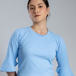 Redamancii Women Vertical Striped Round Neck Top-image-46