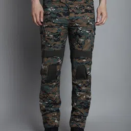 MOUNTMILLER Men Camouflage Printed Cargos Trousers-image-85